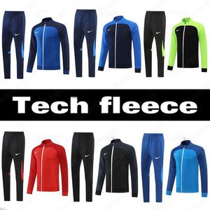 Fleece Mens trackpakken Half Zip Up tweedelige Designer Tech Sportswear Casual Fashion Quick Drying Suit Workout Jogger Dikke jasstop