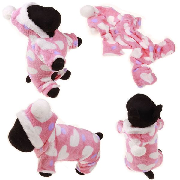 Vêtements chauds pour chiens en molleton Tasse à thé Chiens Petits chiens de lait Chats Vêtements en peluche Produits pour animaux de compagnie à quatre pattes