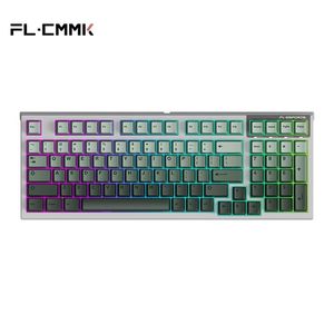FLESPORTS FL980 Mechanical Keyboard 98-Key Single-Mode Wired Fullkey Switchable Axis PBT Keycap Computer Game Office Equipment 220425