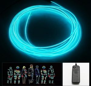 Flexibele 10 kleuren LED Strip Licht voor 300 cm EL Draad Touw Tube Neon Cold Light Glow Party Auto -auto Decoratie met 12V Inverter7484743