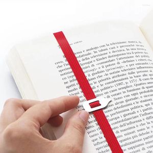 Bookmark flexible Apprentissage de la papeterie Unique Creative Nylon Tape Metal Pointer Elasticity Book Mark School Supplies