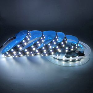 Tiras de luces LED flexibles DC 12V RGB Doble hilera Alto brillo SMD5050 600 LED IP65 Impermeable Cinta de 5 m Iluminación para lámparas de exterior Ahora Crestech