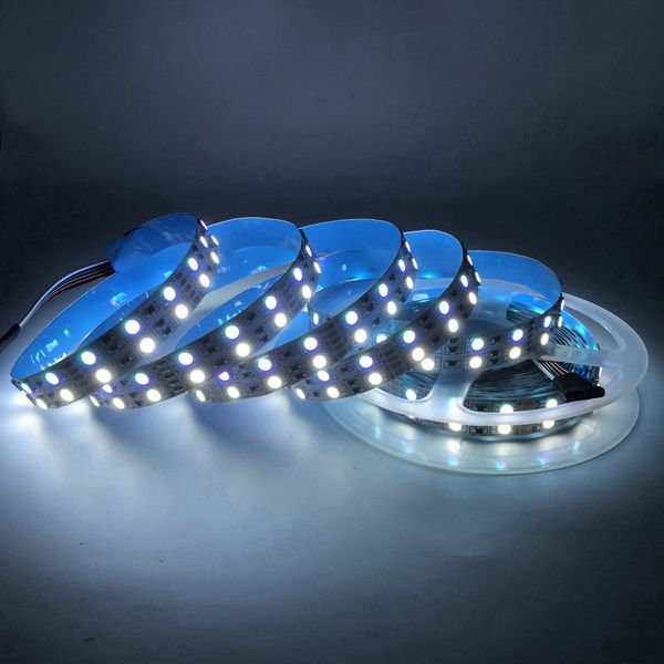 Luces de tiras LED flexibles DC 12V RGB Doble fila alta Brithtness SMD5050 600 LED IP65 Iluminaci￳n de cinta de 5 m impermeable para l￡mparas al aire libre ahora Crestech168