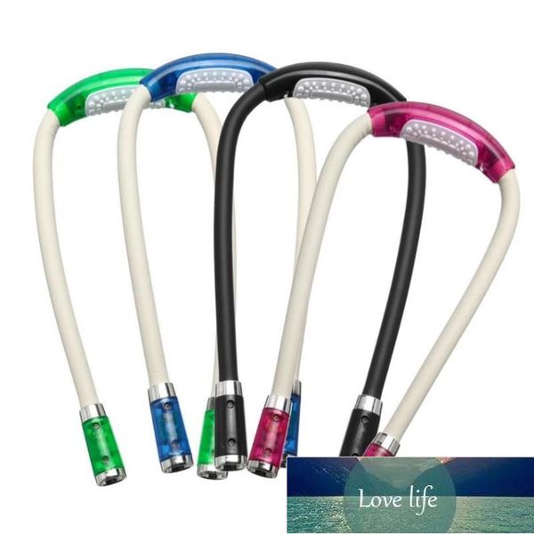 Luz Flexible para libro de abrazo de cuello, lámparas de lectura 4LED, linterna portátil, luces nocturnas de silicona suave, luz para libro de Camping al aire libre para el hogar