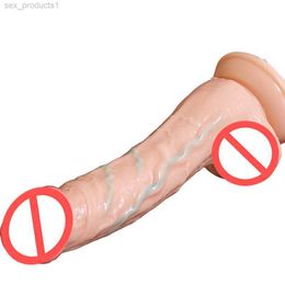 Gode Flexible en Silicone pour homme et femme, pénis réaliste, ventouse vibrante, grosse bite, jouets sexuels pour femmes, masturbateurs féminins 1A8L