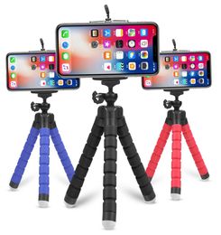Sponge flexible Octopus Mini Trépied Smartphone Stand pour iPhone Samsung Xiaomi Oppo VIVO CAME CAME Téléphone Clip Stand1442607