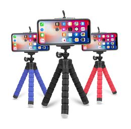 Flexibele statief telefoonhouder Selfie Stick Tripod Universal Stand Portable Tripod Bracket voor mobiele selfie Monopod1613544