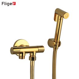 FLIGER GOLD BIDET RABECET LASS PAPILER PAPRIPAL DE TOHET DE BIDET SET BIDET PORTABLE SEULEMENT le robinet d'eau froide un