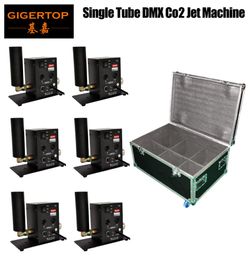 Flightcase 6in1 Verpakking Single Nozzle Stage Co2 Jet Machine Kolom Jetrichting Omschakelbaar 1M5M Jethoogte DMX512 2CH ControlM8475579