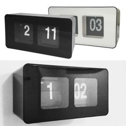 Horloge cliquetis, horloge de bureau à domicile à domicile, Auto de style rétro Flip Down-Clock