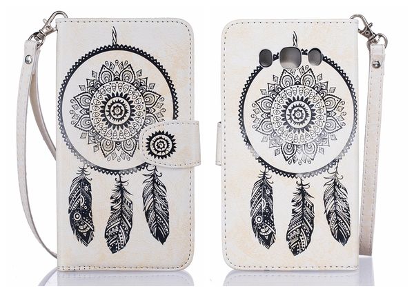 Flip Cover Pour Samsung Galaxy J7 2016 2017 Etui Portefeuille En Cuir Dreamcatcher Paon Pour Samsung Galaxy J7 J710 J710F J730FM Etui