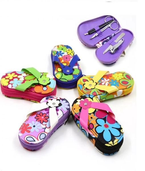 Flip Flop Pedicure Manicura Set regalos de la puerta de la boda favores nupciales regalos promocionales 100 unids / lote entero 5046055