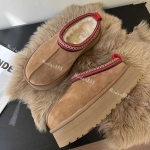 Hiver Designer Bottes Chaussures Classiques Femmes Tazz Pantoufles Fourrure Diapositives Ultra Mini Plate-forme En Daim Mélange De Laine Confort Australie Uggity Chaussons Pantoufles de haute qualité