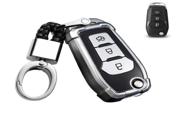 Étui à clé à rabat protecteur de support de porte-clés pour Ford F150 Ranger télécommande sans clé 94114268899738