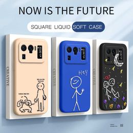 Funda de teléfono para Xiaomi de silicona líquida de lujo Mi 11 versión Ultra Global 11 funda ultrafina bolsa 3D Linda Original a prueba de golpes Funda