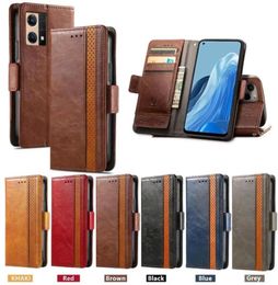 Flip Leather Case voor Oppo -serie Reno 3 4 5 6 7 5a SE Pro Find X5 Lite A52 A53 A94 F19 A91 A92S A16 A16K A56 A57 4G 5G 2022 Realm98405777