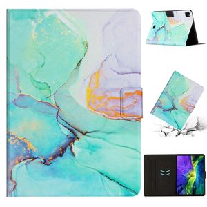 Flip lederen kisten voor iPad 10.2 10.5 AIR AIR2 9.7 IPAD PRO 11 AIR4 10.9 Marmeren geometrie Patchwork Geometrische stenen rockkaart Slot portemonnee Holdrekhouder Stand Tablet Purse Bag