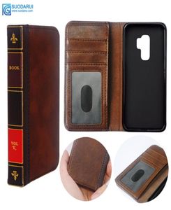 Flip Flip Cajones de teléfonos celulares para Samsung Galaxy S9 Plus S7S8Plus Cover Willet Retro Biblia Vintage Book Business Pouch4077020