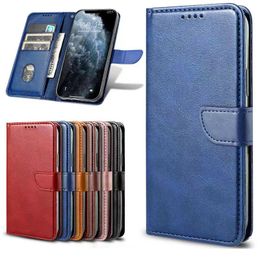 Fundas de billetera de cuero con tapa para iPhone 14 13 12 Mini 11 Pro Max X XR XS Max 7 8 Plus Samsung Galaxy A12 A13 A53 S23 S22 Ranuras para tarjetas Soporte Funda billetera Funda para teléfono