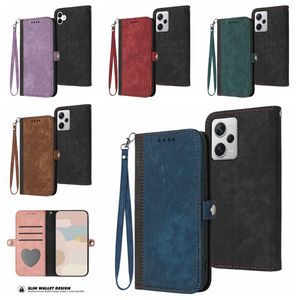 Étuis portefeuille en cuir à rabat pour Xiaomi 13 12T Redmi A1 Plus Note 12 Pro Plus Samsung A54 A14 A04E Business Hybrid Kickstand Card Slot Holder Antichoc Book Cover Pouch