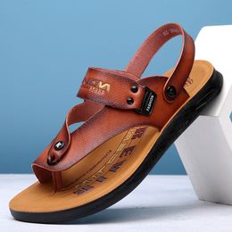 Flip of the Beach Sandals -schoenen dragen buiten in de zomer geschikt voor mannen om antislip lente en herfst super casual vezels te besturen 230720 5 Sprg