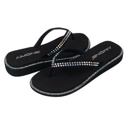 Flip Zomer Slippers Aimone Vrouwen Flops Muriel Womens Multicolor Strass Lage Hak Sandalen Dame Strand Slippers Casual Strand Shoes175 s