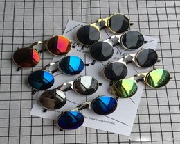 Flip Up Steampunk Sunglasses Men Round Vintage Mens Sunglass Brand Designer Lunes de mode DHL 8022976