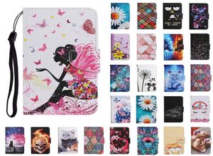 Fundas de cuero con tapa para Samsung A33 A53 A13 A22 A12 S21FE S22 PLUS S20 Ultra Cartoon Butterfly Cat Fish Skull Marble Stand s8327635