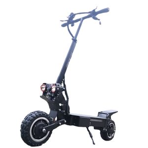 FLJ T112 60V5600W Scooter électrique à double moteur avec pneu hors route de 11 pouces Forte puissance coup de pied e scooter