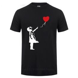 Drijvende Ballon Guys Banksy Theres Hoop Mode T-shirt Voor Mannen Mannelijke Korte Mouw O Hals Katoen Casual T-shirt T-shirt 220429
