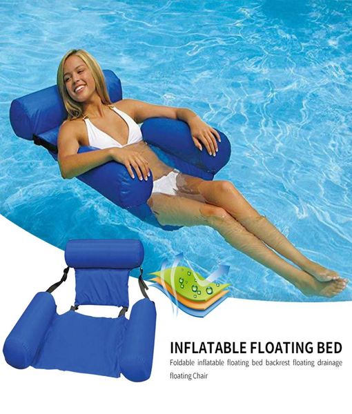 Silla flotante Inflable inflable plegable piscina flotable piscina de la playa hamaca hamaca marea juguetes divertidos silla de cama flotante7444094