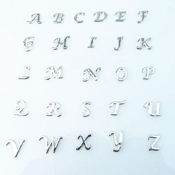 charmes flottants 130pcs / lot Vente en gros de haute qualité mélange cristal lettre charmes bricolage A-Z alphabet flottant médaillon charmes pour vivre verre médaillon