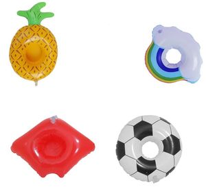 Flottant boisson porte-gobelet piscine jouets gonflables balle ananas bain plage fête jouet PVC porte-boissons 9 Styles