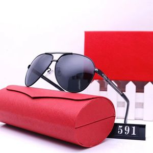 Cadre flottante Luxury Designer Sunglasses pour hommes Femmes CD GLEres pour hommes High Grade Square Metal Sunglass OVAL Cadre ovale Goggg233y