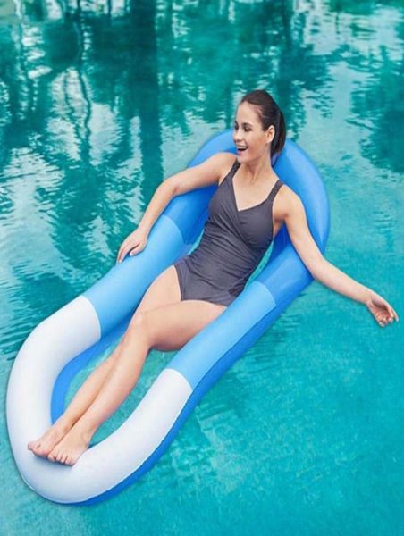 Cama de malla de hamaca flotante Cama de malla Inflable Piscina Lago Raft Floater Air Matchtres