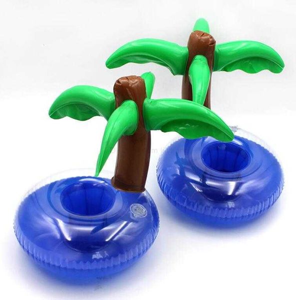 colchón inflable flotante portavasos Bebidas bebidas agua Fiesta unicornio Flamenco sirena Árbol de coco anillo de diamantes piscina juguete flotador