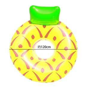 Anneaux de natation gonflables flottants Tube de natation sports nautiques Salon de radeau Flotteurs de piscine PVC air Inflation ananas Fruits imprimer matelas jouets pour enfants adultes