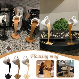 Drijvend morsen koffiekopje sculptuur keuken nieuwigheden decoratie morsen magie gieten plons creatieve mok Home294m