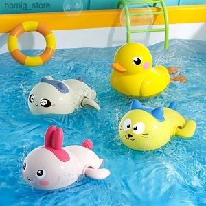 Zwevende wind speelgoedbad speelgoed schattig dieren klokwerk badkuip zwembad speelgoed voor peuters pasgeboren baby badtub speelgoed 1-3 jaar y240416