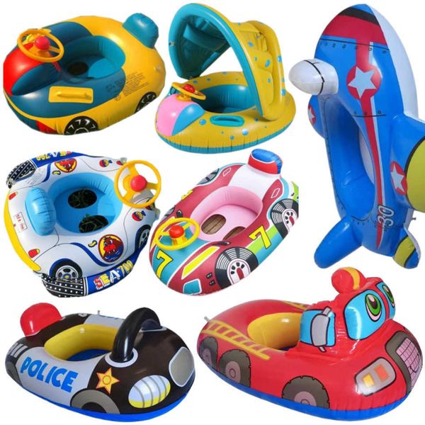 Flotteurs Tubes Gonflable Bébé Anneaux De Natation Siège Flottant Pare-Soleil Toddler Swim Circle Fun Piscine Baignoire Beach Party Été Eau Jouets P230519