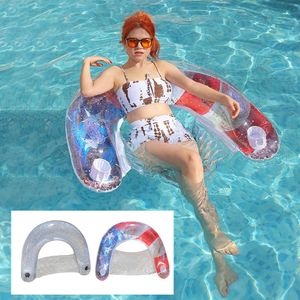 Flotteurs Tubes PVC Lounge Toys Paillettes confortables Coussin d'air gonflable Accessoires de divertissement Sécurité flottante Accessoires de piscine P230612