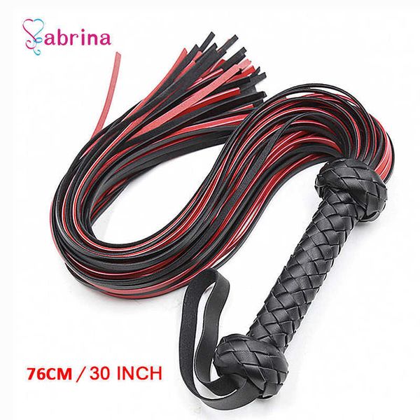 Flogger Fouet En Cuir Fessée Paddle Couple Sex Toys pour Femme Gay BDSM Bondage Bind Whip Adult Sex Slave Game SM Product Store P0816