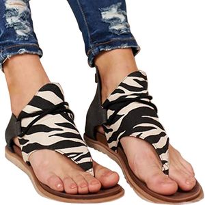 FLOOPI Sandalen voor vrouwen schattige open teen brede elastische ontwerp Zomer Comfy faux lederen enkelbanden met platte zool geheugen schuim 12