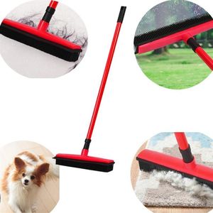 Balai à cheveux au sol Grattoir à poussière Brosse en caoutchouc pour animaux de compagnie Tapis nettoyeur de tapis Balayeuse Pas de lavage à la main Vadrouille Nettoyer Essuyer Outil de fenêtre T200628245P