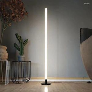 Vloerlampen 360 graden gloed Lange strip LED-lamp Minimalistisch staand Nordic Woonkamer Decoratie RGB Sfeer Standverlichting