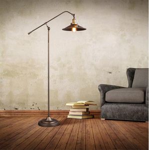 Vloerlampen Amerikaanse platteland vintage loft stijl persoonlijkheid lange arm lamp studie kamer foyer bedroon staande licht