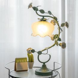 Lampes de la planche américaine de style américaine lampe à fleurs campagne