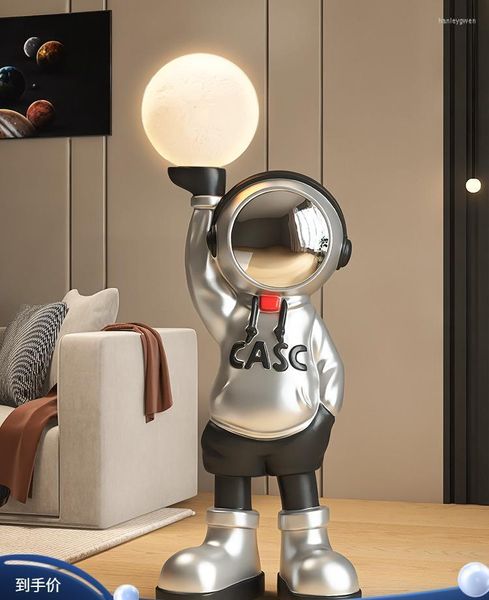 Lampadaires dessin animé astronaute lampe décoration chambre bureau décoratif salon chevet vertical enfants