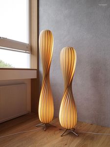 Floor Lamps Chinese Wood Lamp Japanese For Living Room Bedroom Dining Sofa Vertical Standing Indoor Lighting Fixture
