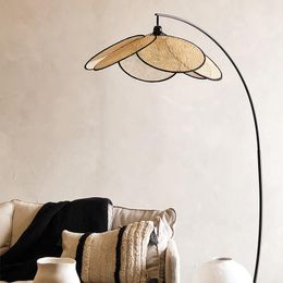 Stehlampen Chinesische Zen-Nachtfisch-Ling-Lampe Wohnzimmer und Tee Loft Inn Japanische Wildwicke-LampeBoden